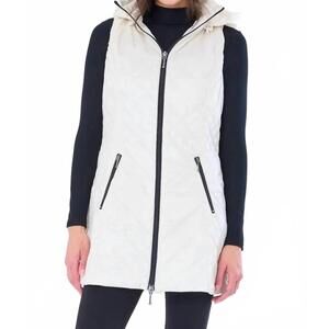 NEW ANORAK long quilted vest in sea salt